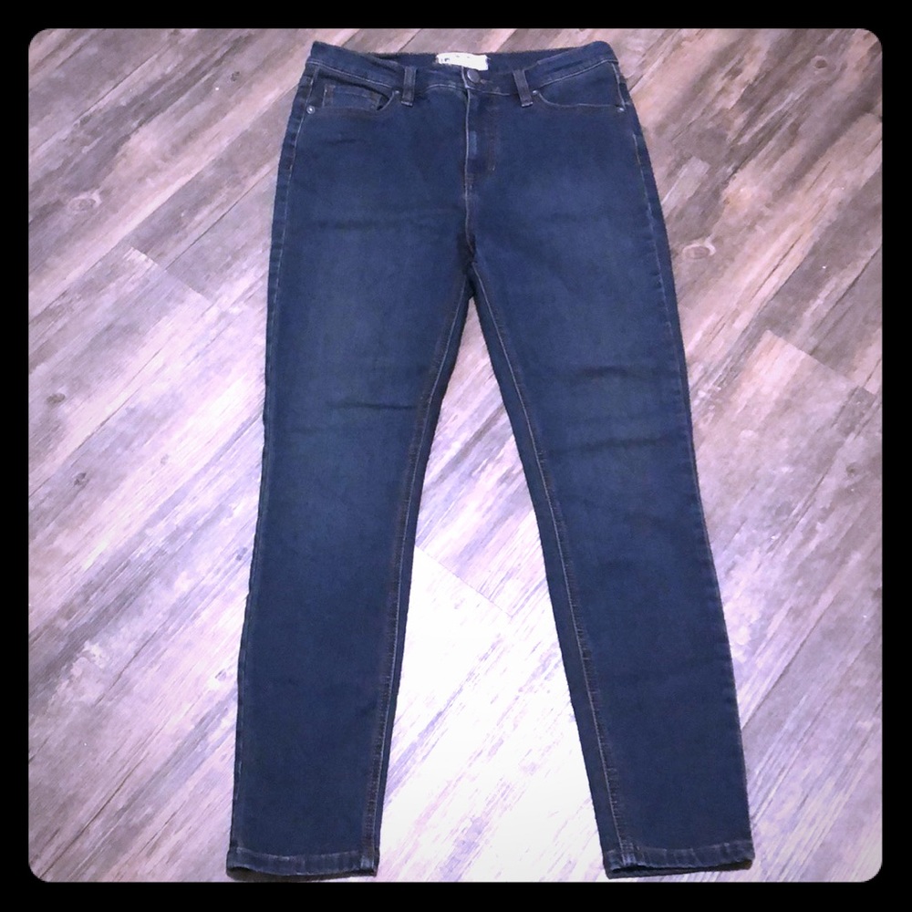 Free People Jeans Skinny High Rise SZ 28 Blue Denim